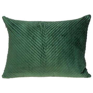 Parkland Collection Miki Transitional Green Throw Pillow PILL21240P