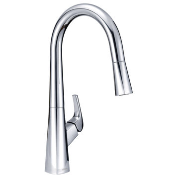 Vaughn Single Handle Pull-Down Kitchen Faucet, Chrome