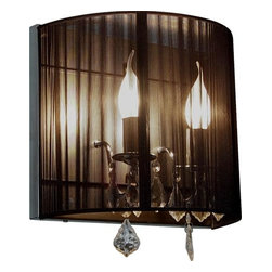 Artcraft Lighting - Artcraft Lighting Claremont Black & Silk String Two-Light Wall Sconce - Wall Sconces