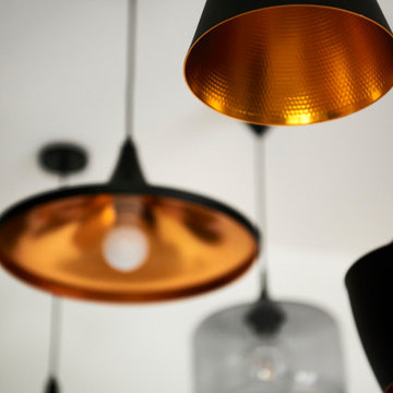 Cuisine chic contemporaine sur mesure bleue