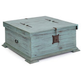 Pair of Zinc Steamer Trunks / Coffee Tables