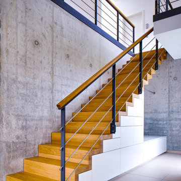 Faltwerktreppe mit Schuhschrank