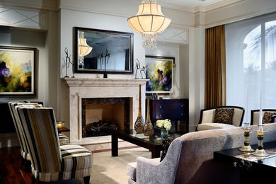 Inspiration for a contemporary living room remodel in Miami