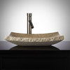 Signature Hardware 913213 Curved Rectangular Granite Vessel Sink - Beige