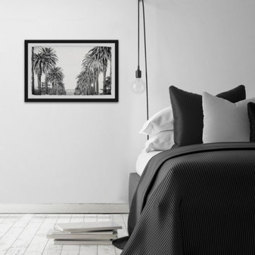 "Palm Tree Avenue" Framed Painting Print