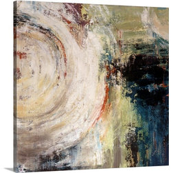 Contemporary Prints And Posters Gallery-Wrapped Canvas Entitled Whisper Away, 16"x16"