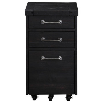 Crafters and Weavers Oak Park Rolling File Cabinet