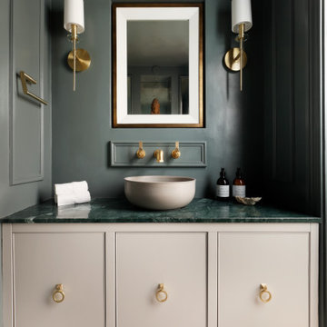 Green & Marble Guest Cloakroom