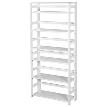 Flip Flop 67" High Folding Bookcase, White