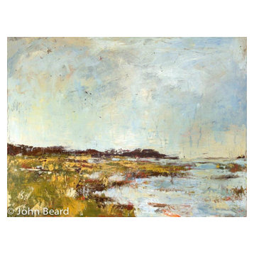 ABSTRACT MARSH Landscape Fine Art Gallery Wrapped on Giclee Canvas, 30 X 40