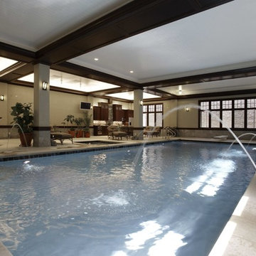 Glencoe, IL Indoor Lap Pool and Hot Tub