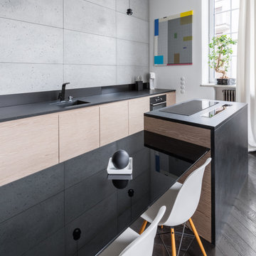 Black Porcelain Kitchen Countertop