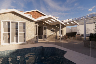 This is an example of a mediterranean home design in Sydney.