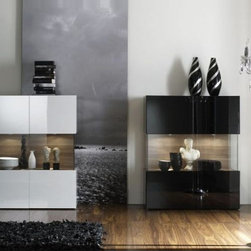 Italian Highboard Vetro 04 by LC Mobili - $850.00 - Buffets And Sideboards