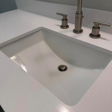 Beautiful remodeled guest bathroom.