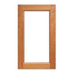 Artesia Glass Cabinet Door from CabinetNow.com shown in Cherry - Kitchen Cabinetry