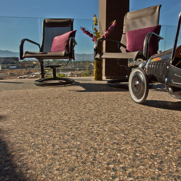 Designer Brownstone Aggregate Installation
