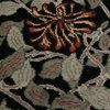William Morris Flora Black/Green Area Rug, 4'1"x6'2"