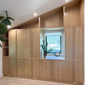 Built-in White Oak Wall Unit