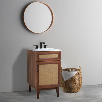 20" Modern Farmhouse 2-Shelf Bath Vanity Cabinet Only(Sink Basin not Included)