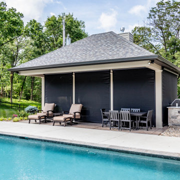 Covered Patio with a Hip Style Roof