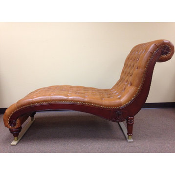 Margaret Tufted Chaise, Light Brown