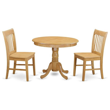 3-Piece Dining Room Set, Small Kitchen Table and 2 Dining Chair