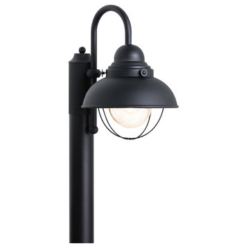 Sebring One Light Outdoor Post Lantern in Black