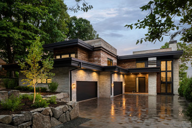 Example of a trendy home design design in Minneapolis