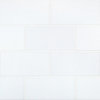 Lucid Nanoglass White 3 in. x 6 in. Polished Porcelain Tile (9.4 sqft)