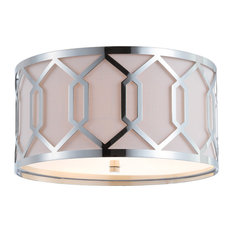 Hex 3-Light 16.25" Metal Flush Mount