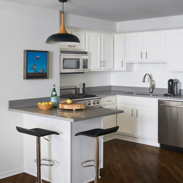 Industrial Evanston condo after