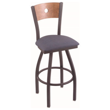 Holland Bar Stool, 830 Voltaire 36 Bar Stool, Pewter Finish