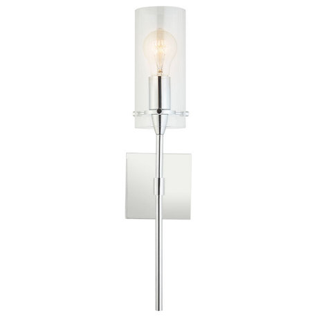 Effimero 1-Light Wall Vanity Corridor Sconce, Polished Chrome
