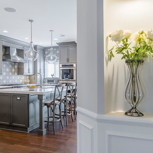 Gray Transitional Kitchen by Adam Hartig in Lisle, IL