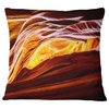 Yellow in Antelope Canyon Landscape Photo Throw Pillow, 16"x16"