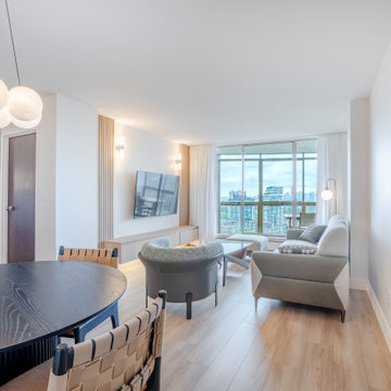Open Concept Condo Living & Dining Area – Woodcroft Capilano Renovation, North V