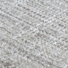 Hand Woven Wool Soft Dark Gray Area Rug, 8'x10' Striated Striped