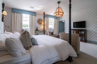 Design ideas for a contemporary bedroom in Buckinghamshire.