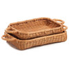 Wicker Casserole Basket, Antique Walnut Brown, 3 Quart