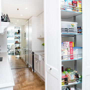 Galley Kitchen in French Provincial Style