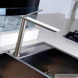 iSpa Kitchen Mixer With White Spout - Utility Sink Taps