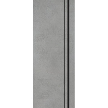 Slab Barn Door Panel 42 x 96 | Planum 0011 Concrete with  | Sturdy Finished