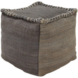 Surya Poufs- (POUF-247) - Floor Pillows And Poufs