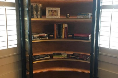 "Old World" Library LED Curved Bookshelf