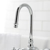 CA4T1 3-3/8" Wall Mount Clawfoot Tub Faucet, Polished Chrome