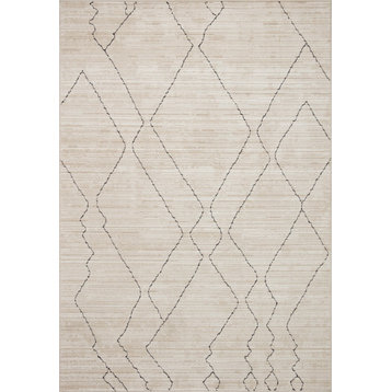 Loloi II Darby Sand / Charcoal 4'-0" x 6'-0" Accent Rug
