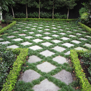 Design ideas for a traditional courtyard formal garden in New Orleans.