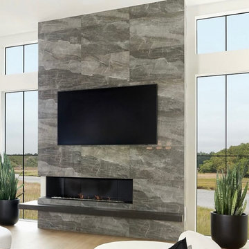Living Room Project with Shelter Custom Built Living