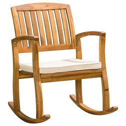 Transitional Outdoor Rocking Chairs by GDFStudio